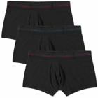 Calvin Klein Men's Low Rise Trunk - 3 Pack in Black/Bright Pink/Blue