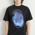 and wander Men's Wandering Printed T-Shirt in Black