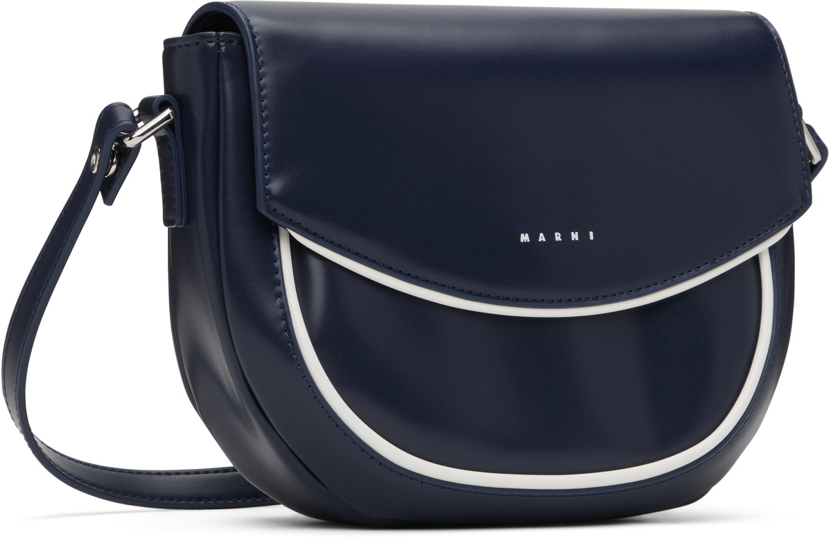 Marni Kids Navy Smile Bag