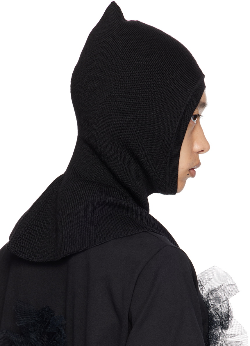 Simone Rocha Black Pointed Balaclava