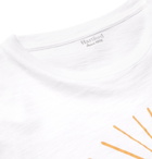 Hartford - Printed Slub Cotton-Jersey T-Shirt - White