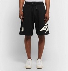 Givenchy - Glow-in-the-Dark Logo-Print Loopback Cotton-Jersey Shorts - Black