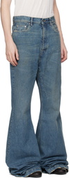Rick Owens DRKSHDW Blue Temple Bolan Bootcut Jeans