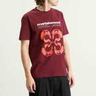 Metalwood Studio Men's Rorschach T-Shirt in Maroon