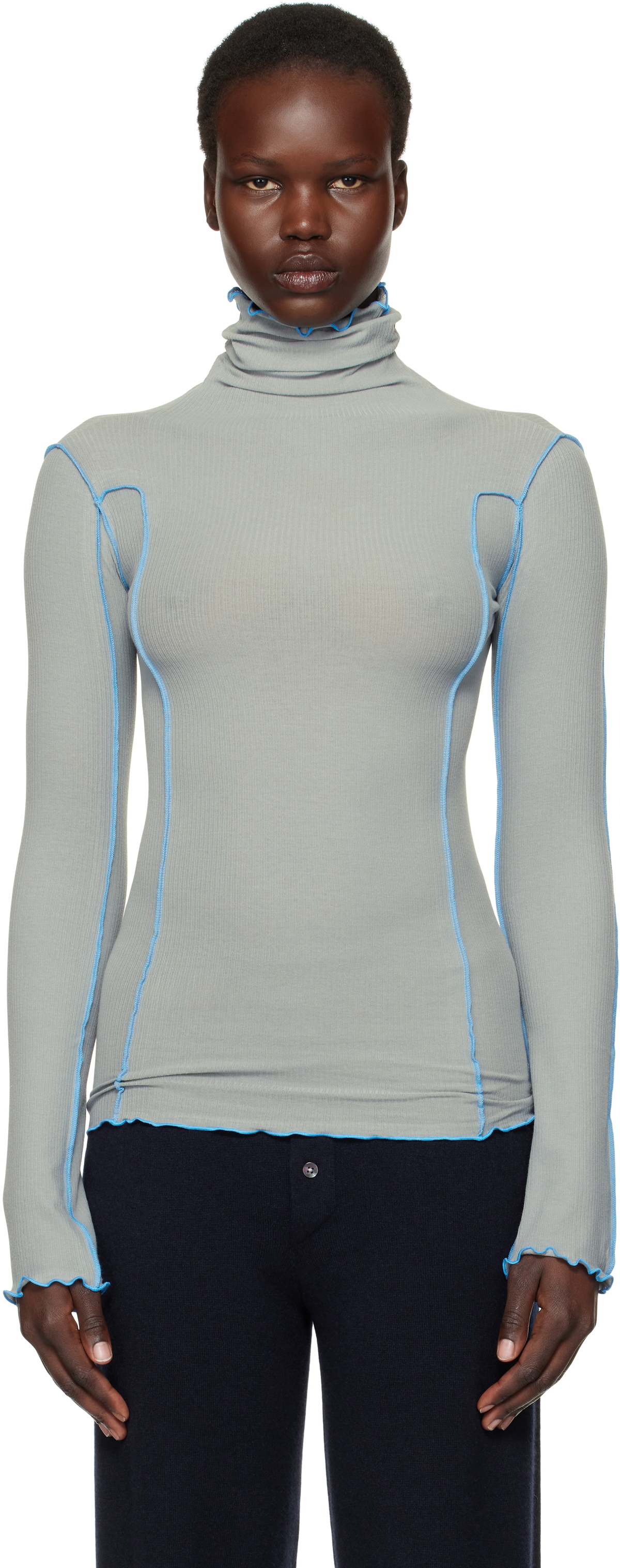Baserange Blue Omato Turtleneck Baserange