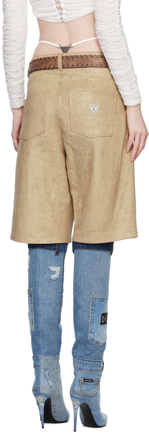 Guess Jeans U.S.A. Beige Cracked Shorts