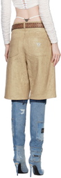 Guess Jeans U.S.A. Beige Cracked Shorts