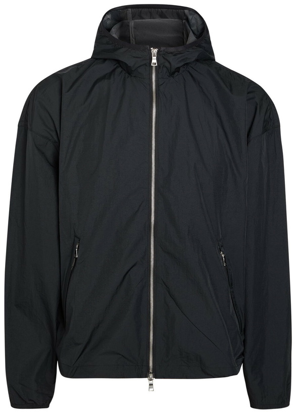 Photo: Mki Miyuki Zoku Hyperlight Wind Logo Nylon-blend Jacket Black
