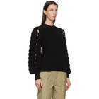 Chloe Black Scalloped Sleeve Sweater