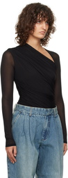 ZIMMERMANN Black Illustration Gathered Bodysuit
