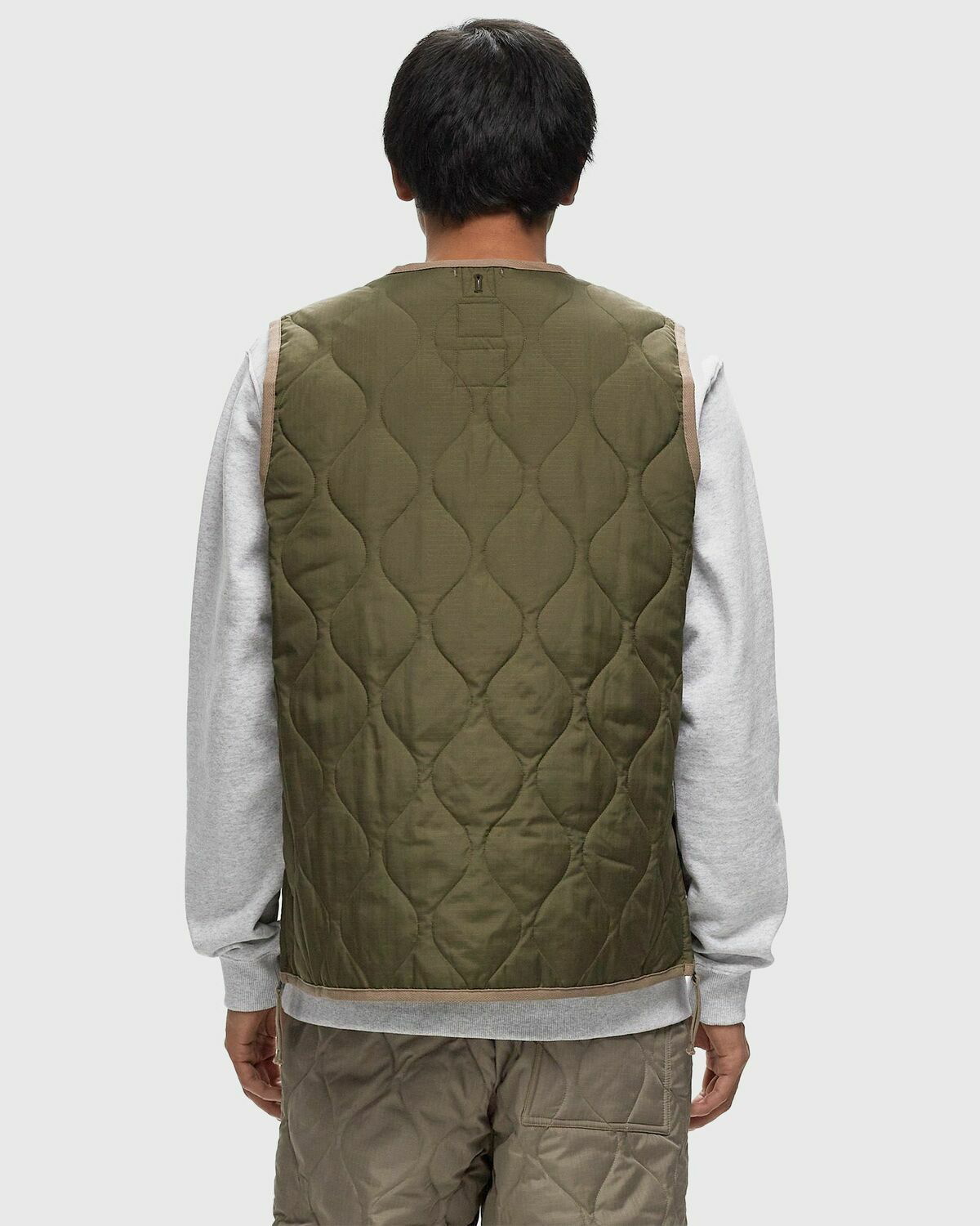 【Schott×TAION DOWN VEST】 Schott Men's Nylon Down Filled Puffer Water-Repellent Vest