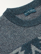 Peter Millar - Merino Wool-Blend Jacquard Sweater - Blue