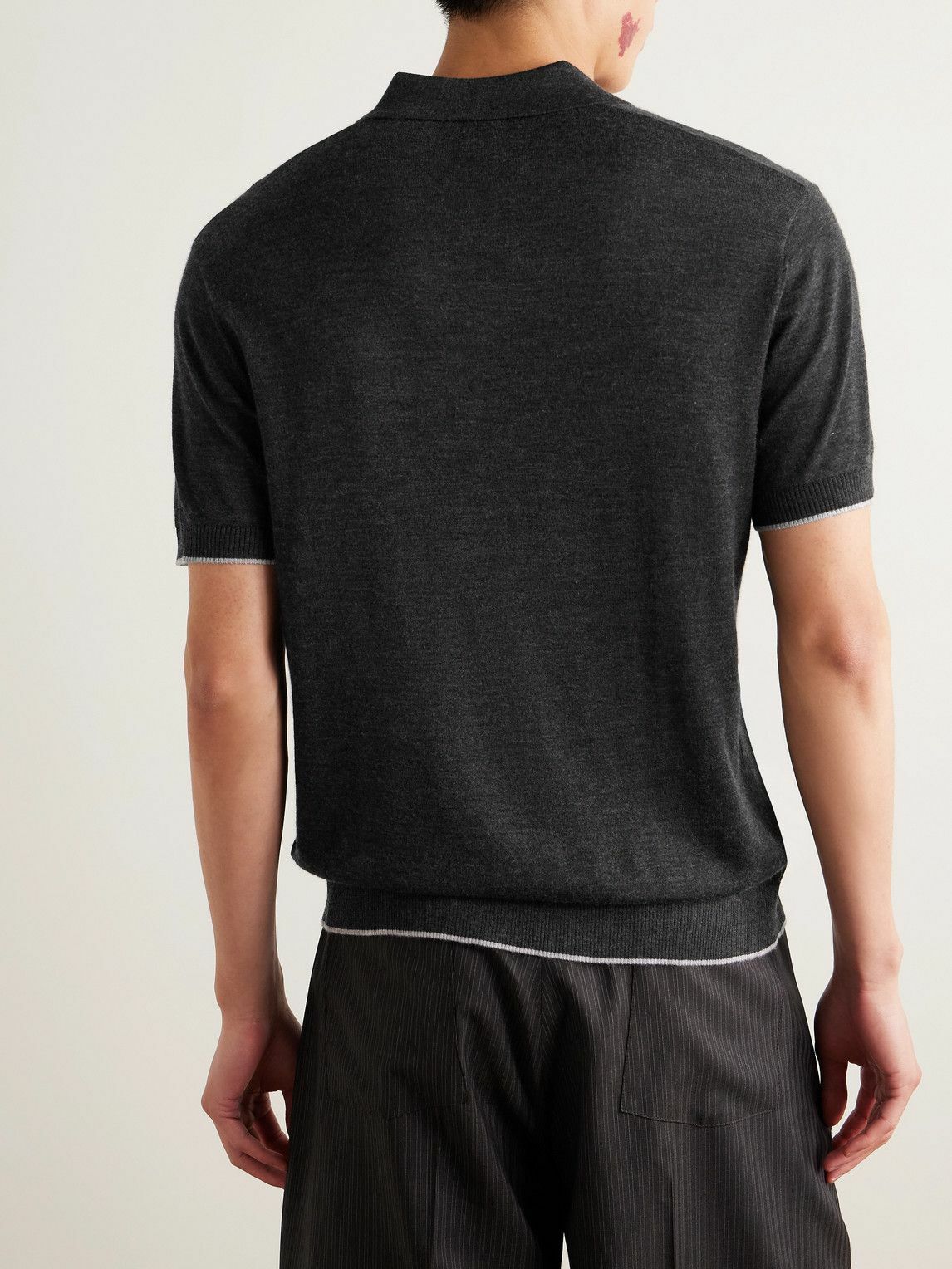 James Perse - Cashmere Polo Shirt - Black