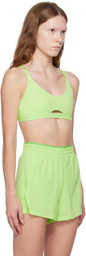 adidas Originals Green Yoga Studio Luxe Light Sport Bra