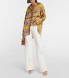 Nili Lotan Julien printed silk twill shirt