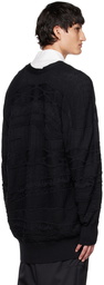 Sulvam Black Long Cardigan