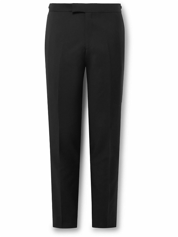 Photo: Paul Smith - Slim-Fit Satin-Trimmed Wool and Mohair-Blend Tuxedo Trousers - Black