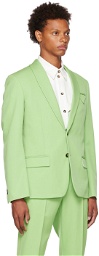 Bottega Veneta Green Plain-Woven Blazer