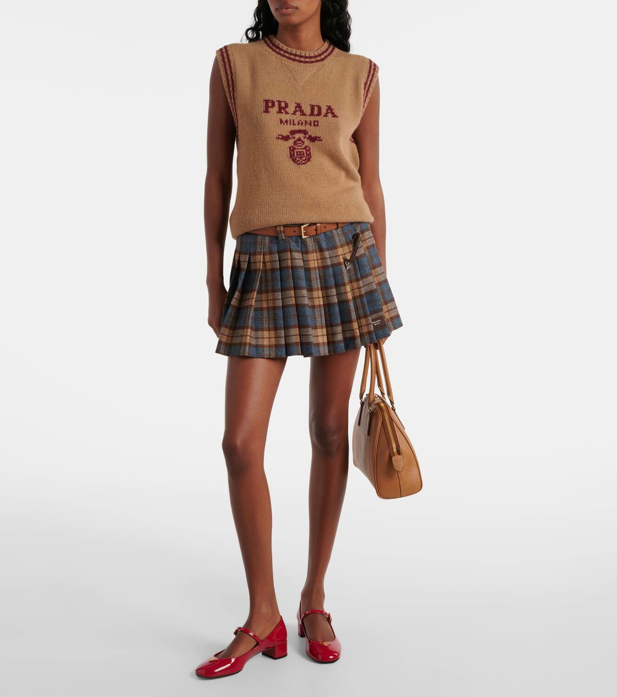 Prada Logo wool and cashmere sweater vest