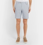 Boglioli - Striped Cotton Bermuda Shorts - Men - Blue