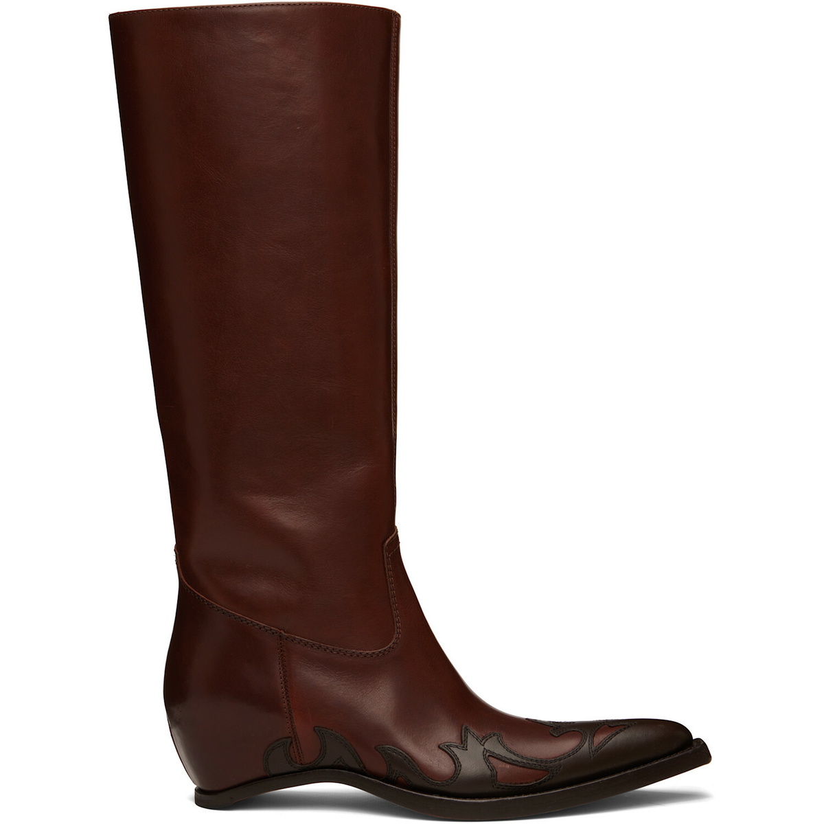 Maison Margiela Tan Heel-Less Western Knee Boots