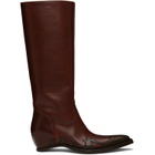 Maison Margiela Tan Heel-Less Western Knee Boots