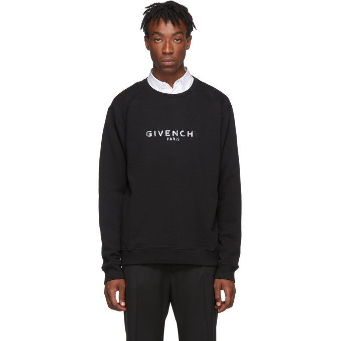 Photo: Givenchy Black Reflective Logo Sweatshirt