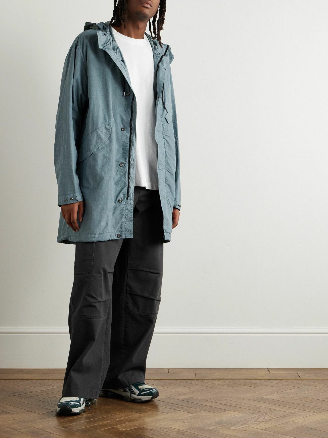 C.P. Company - Logo-Appliquéd Recycled-Flatt Nylon Parka - Blue