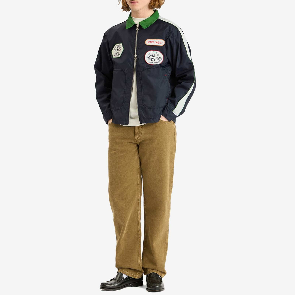 BRAIN-DEAD コーデュロイRacing jacket Meltdown Racing Jacket - Navy – Brain Dead