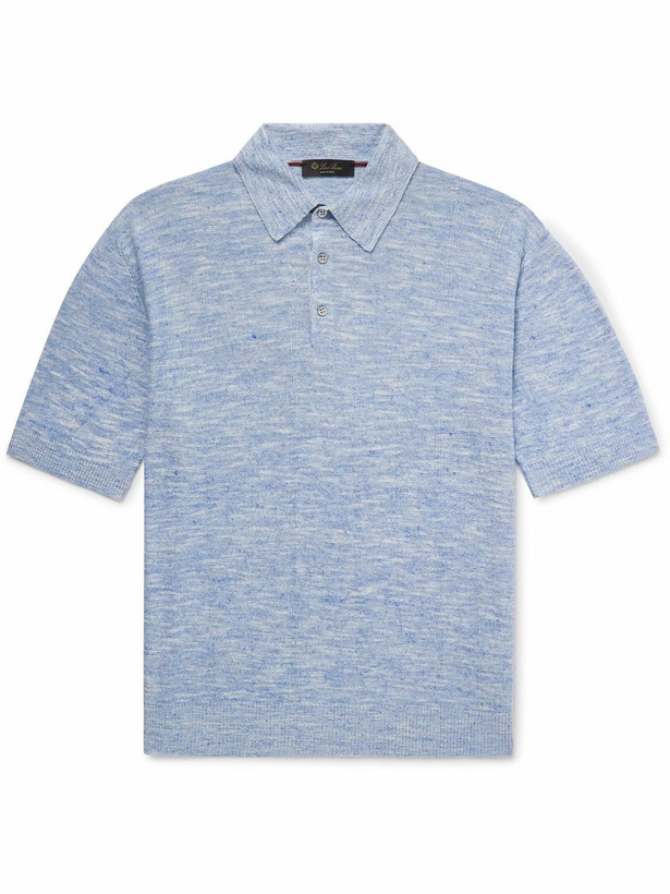 Photo: Loro Piana - Tori Linen and Silk-Blend Polo Shirt - Blue