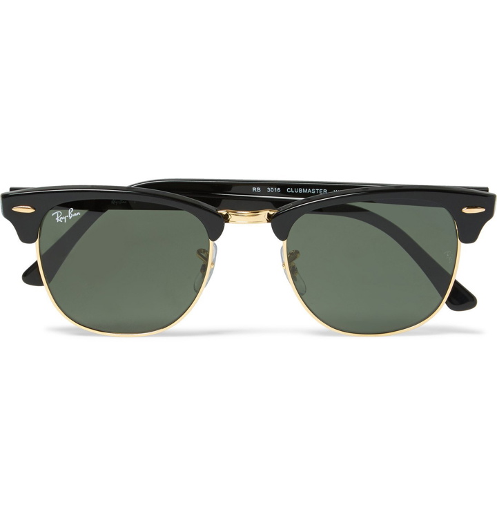Photo: Ray-Ban - Clubmaster Square-Frame Acetate and Gold-Tone Sunglasses - Black