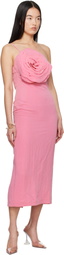 Blumarine Pink Sheath Midi Dress