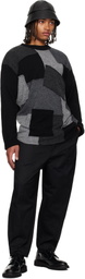 Comme des Garçons Homme Black & Gray Wool Jersey Sweater