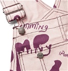 COME TEES - Printed Denim Overalls - Pink