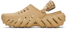 Crocs Tan Echo Clogs