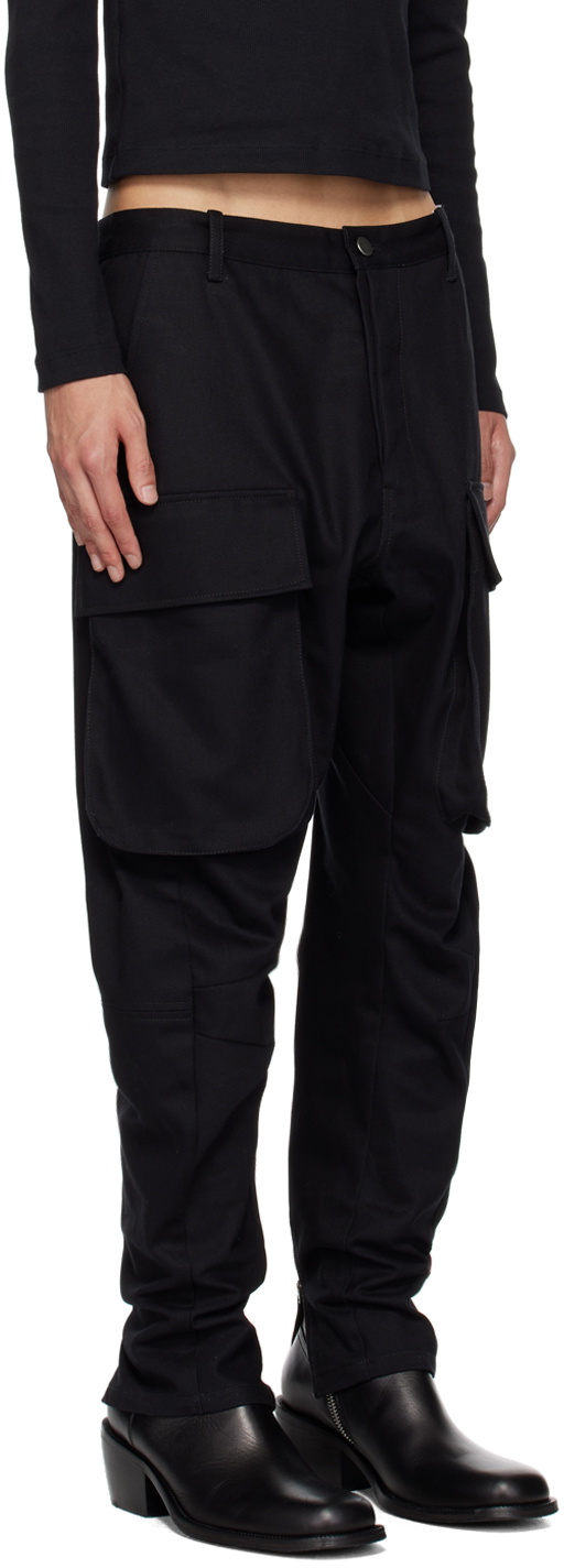 K.NGSLEY Black Trade Cargo Pants