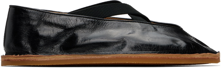 Photo: Dries Van Noten Black Crinkled Leather Loafers