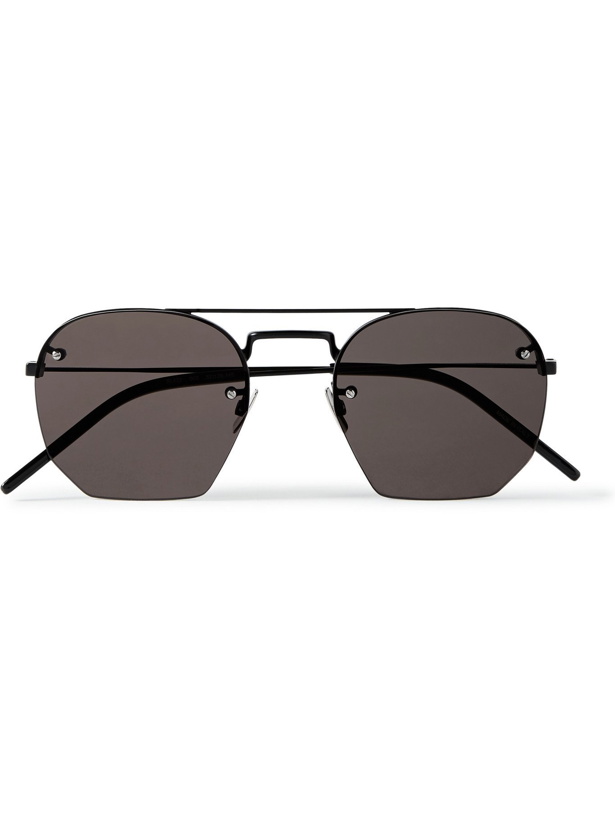 Photo: SAINT LAURENT - Rimless D-Frame Metal Sunglasses