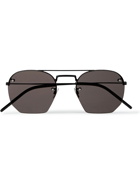 SAINT LAURENT - Rimless D-Frame Metal Sunglasses