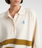 The Attico Striped oversized cotton polo shirt