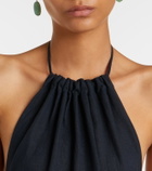 Nili Lotan Lelia halterneck linen maxi dress