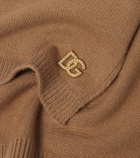Dolce&Gabbana DG embellished virgin wool scarf