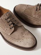 BRUNELLO CUCINELLI - Suede Brogues - Brown