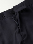 Caruso - Slim-Fit Pleated Wool Trousers - Blue