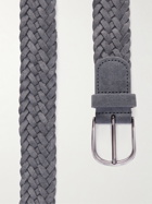 Anderson's - 3.5cm Woven Suede Belt - Gray