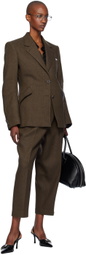 Helmut Lang Brown Apex Sculpted Blazer