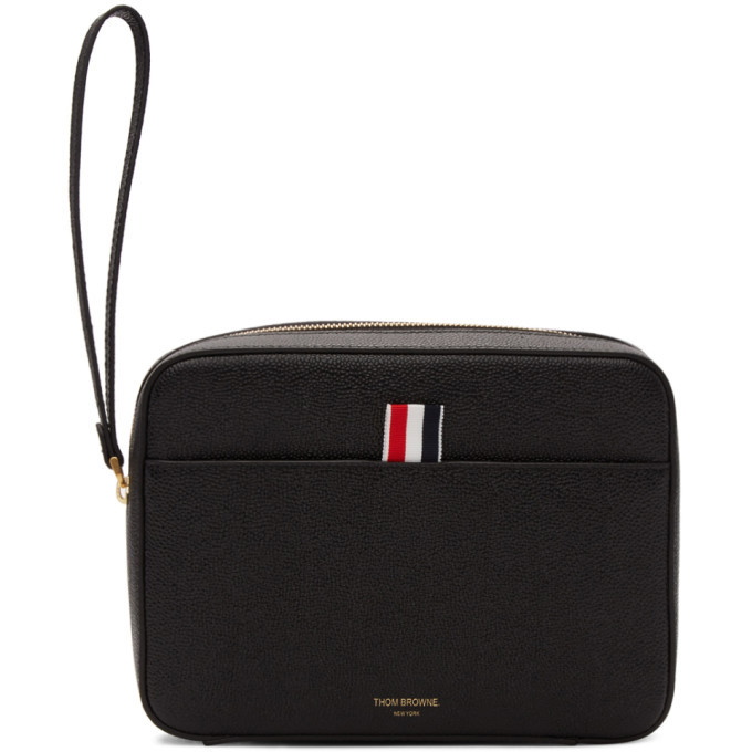 Photo: Thom Browne Black Leather Pouch