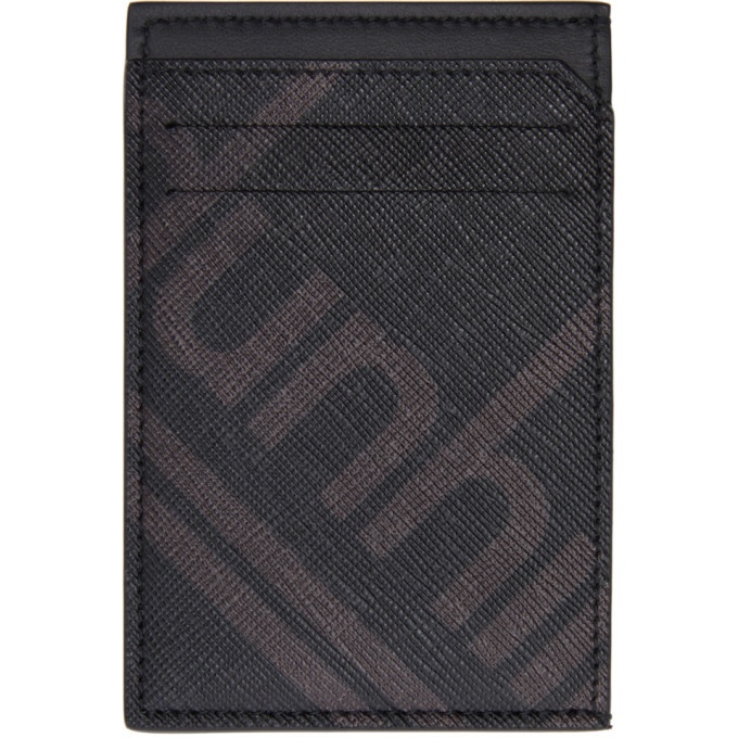 Photo: Dunhill Black Canvas Luggage Card Holder