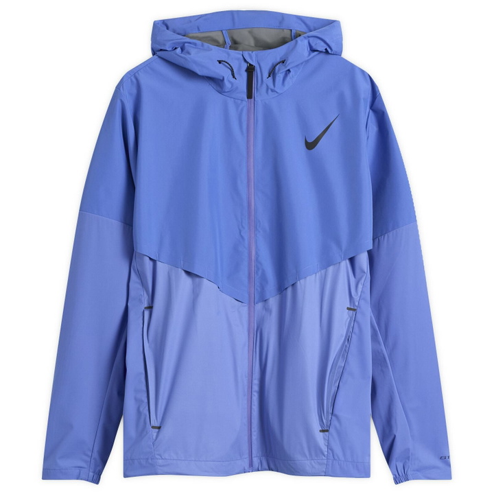 Photo: Nike Running Aeroswift Breathable Jacket in Blue/Black