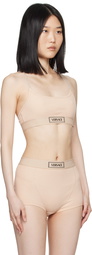 Versace Underwear Beige Scoop Neck Bra